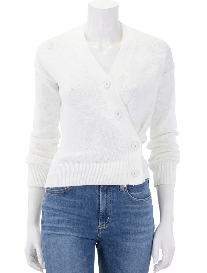 the wrap cardigan in white