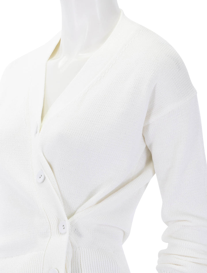 the wrap cardigan in white