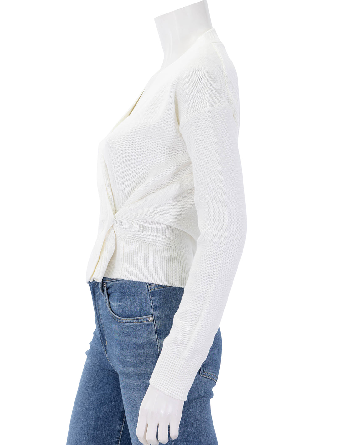the wrap cardigan in white