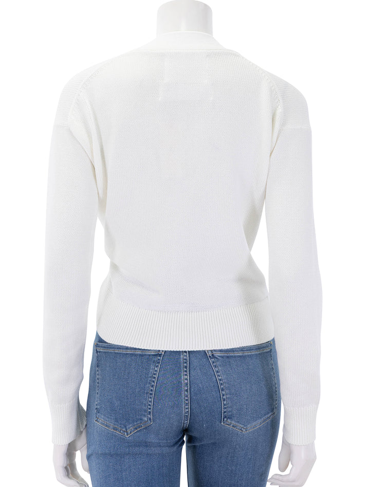 the wrap cardigan in white