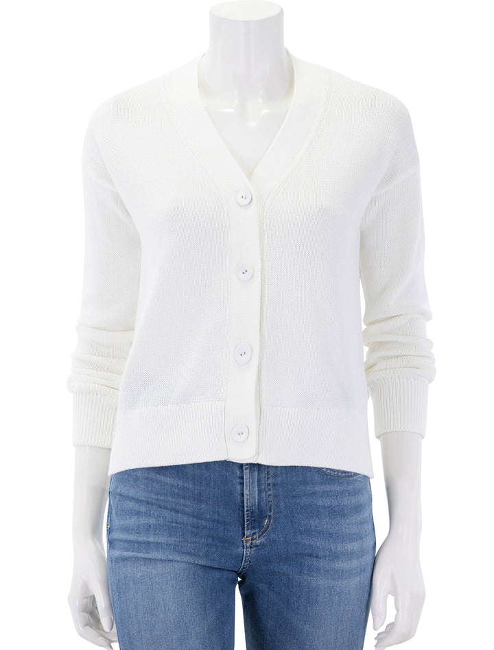 the wrap cardigan in white