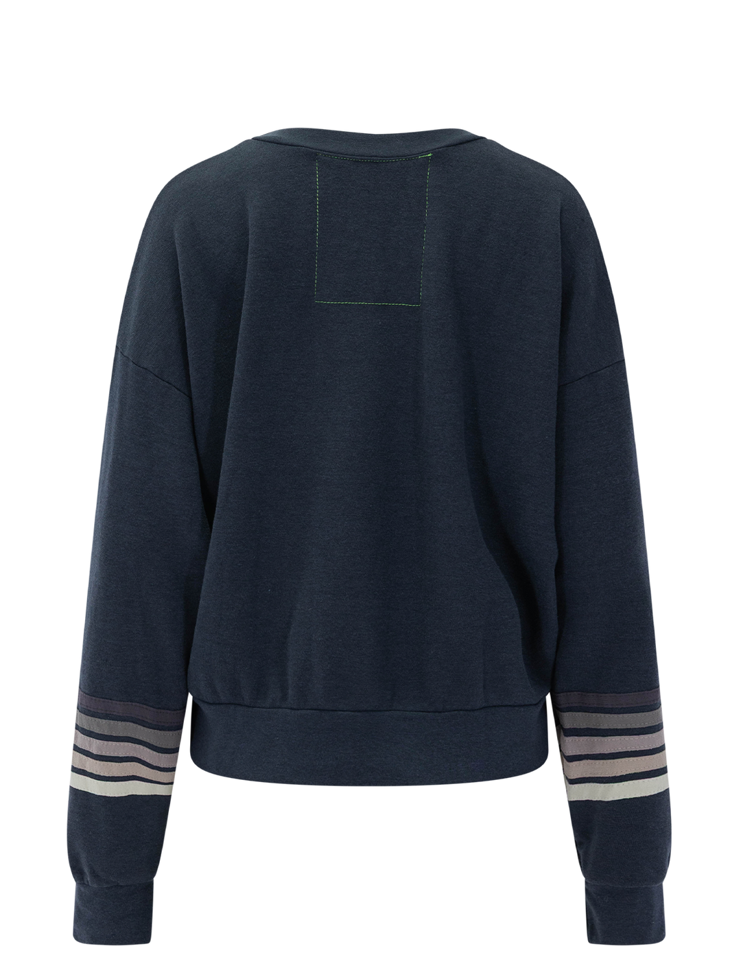 rugby stitch crew sweatshirt in charcoal