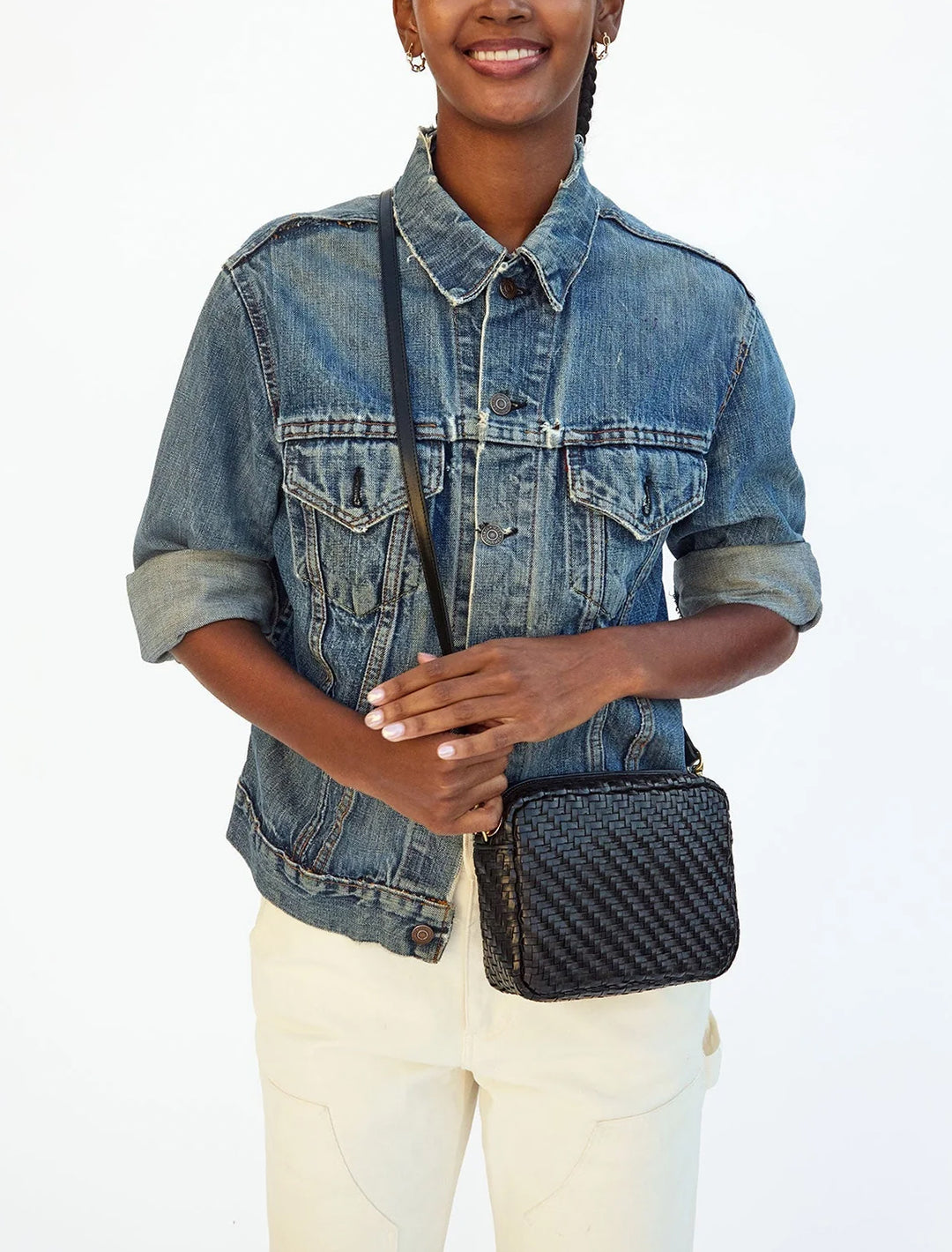 midi sac in black woven
