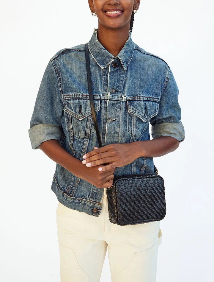 midi sac in black woven