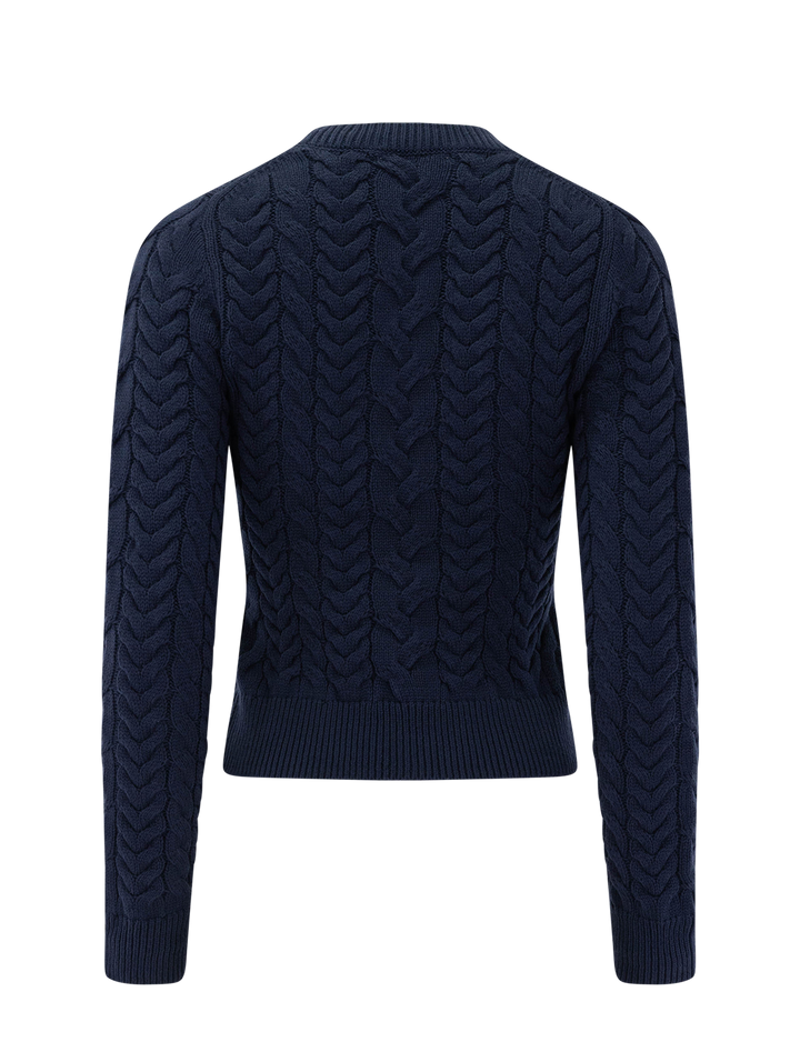 annabella cable sweater in navy