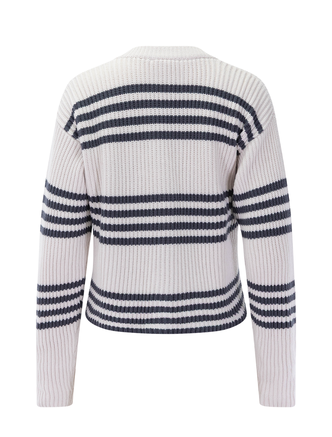alexandra stripe cardigan in moonstone and ink stripe