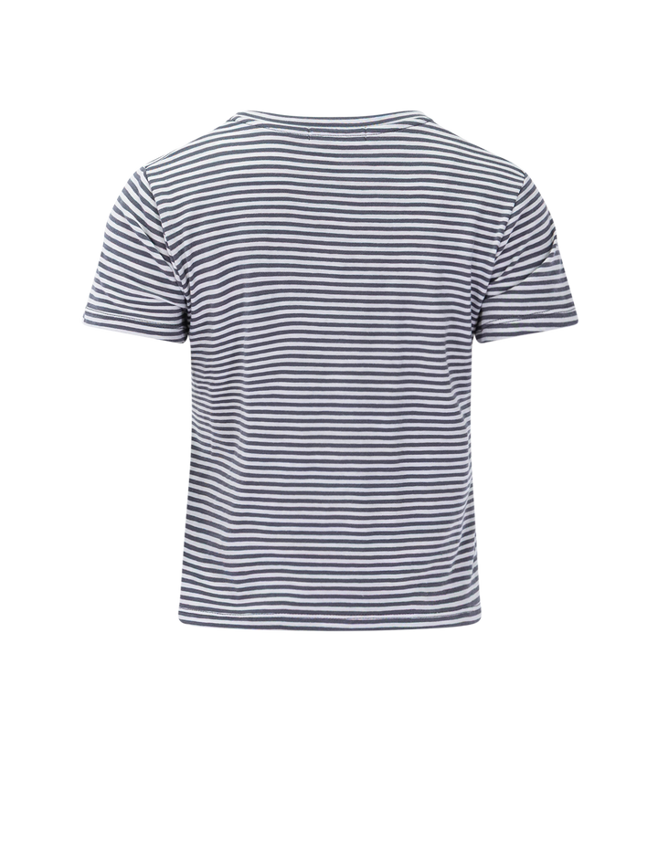 louisa short sleeve tee in ink and white stripe