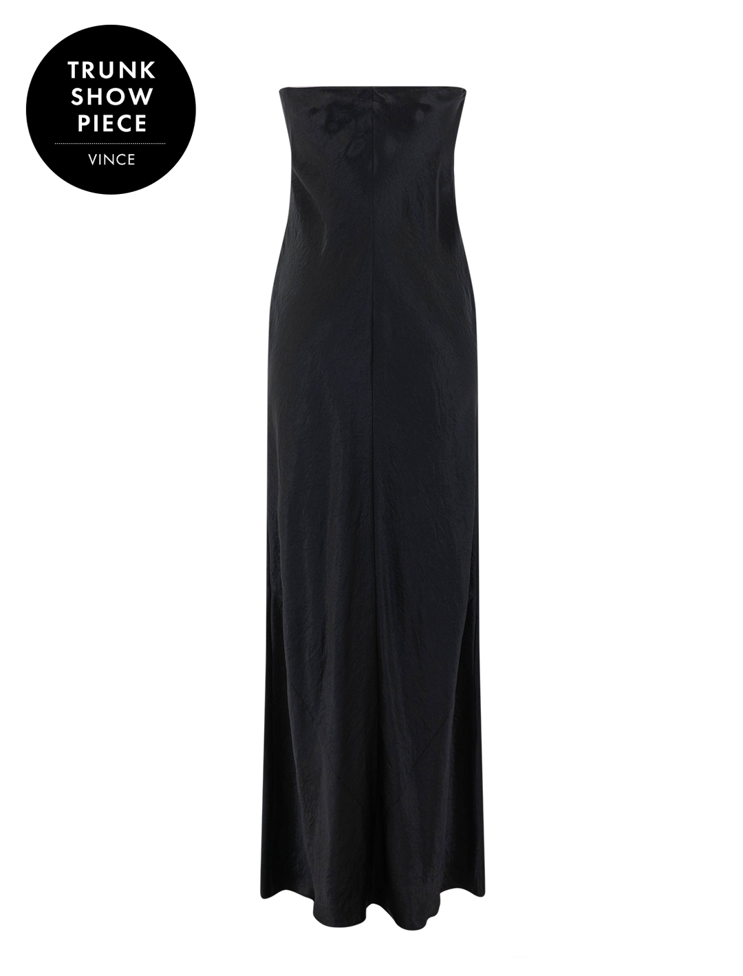 strapless maxi dress in black