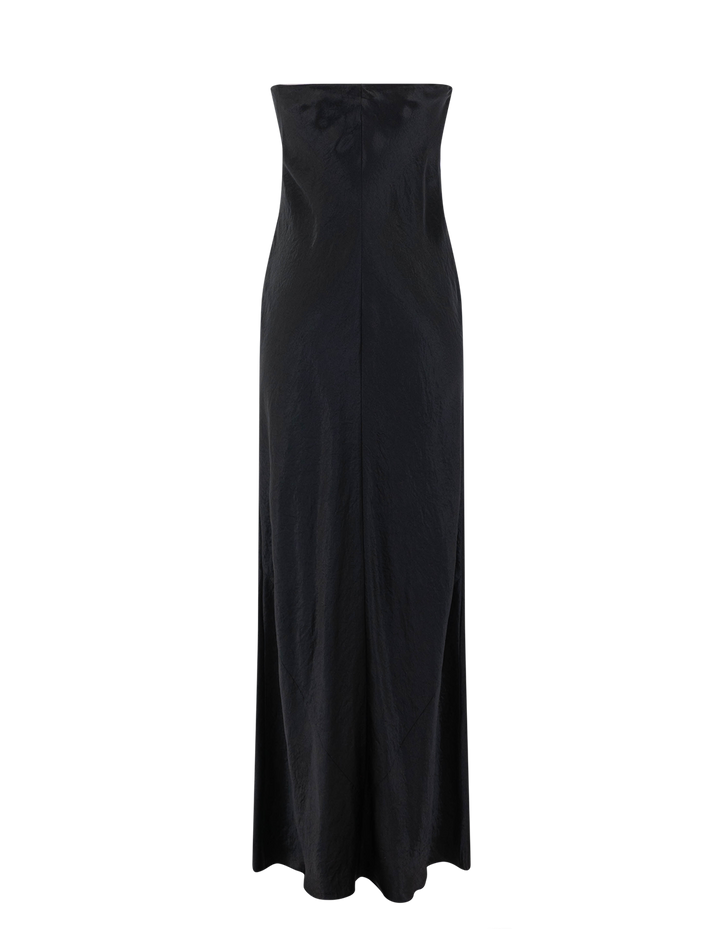strapless maxi dress in black