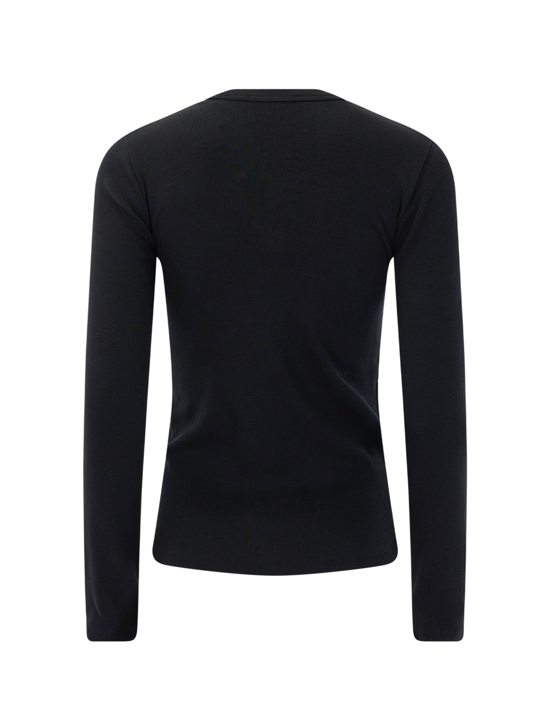 essential long sleeve crew in black