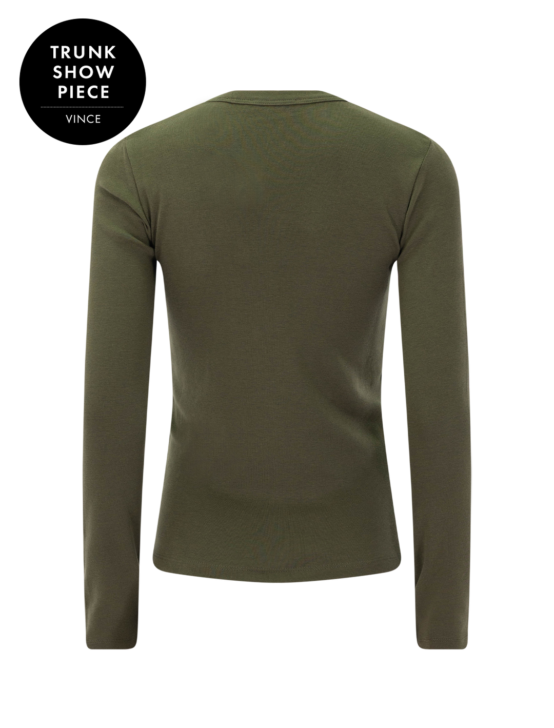 essential long sleeve crew in herb