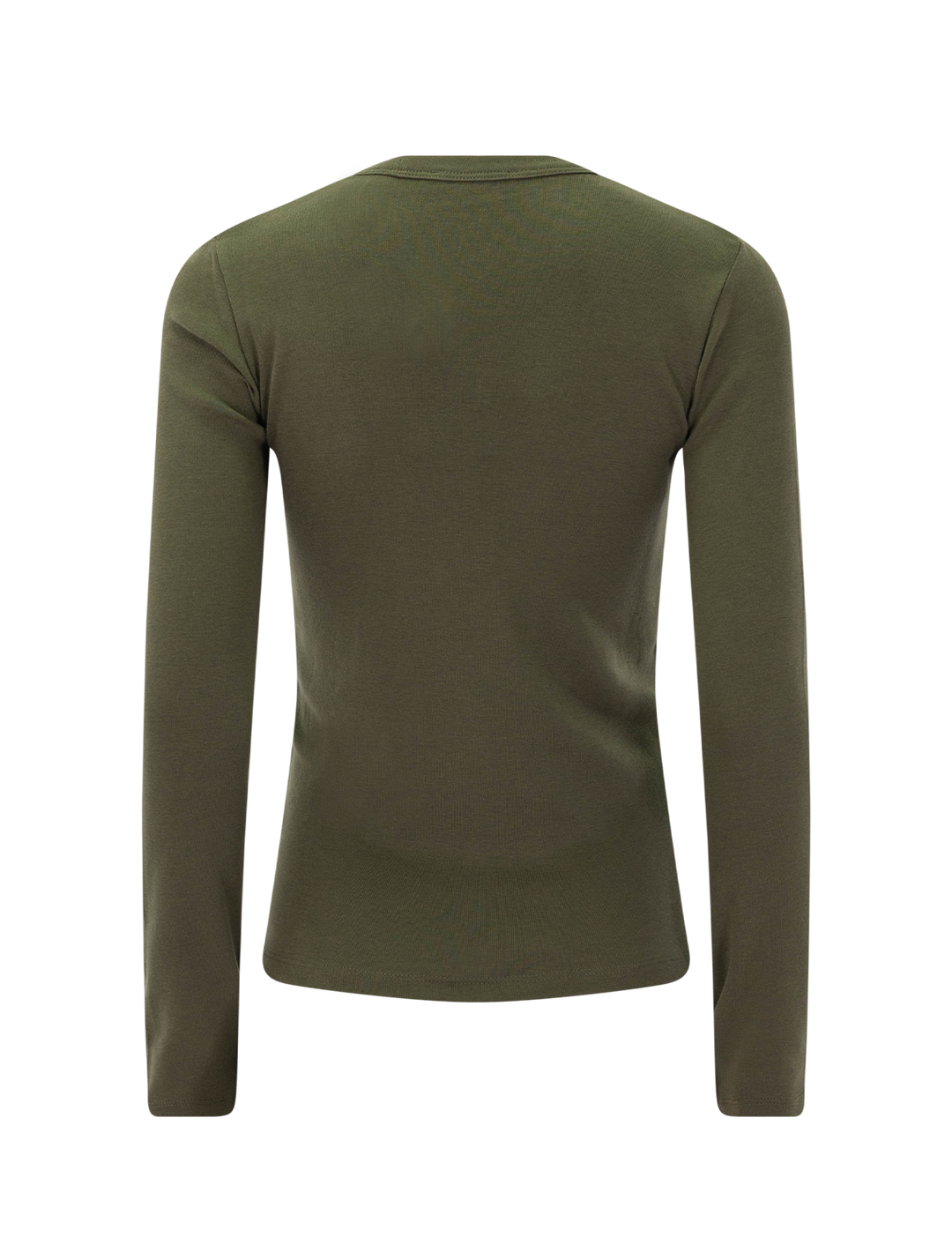 essential long sleeve crew in herb