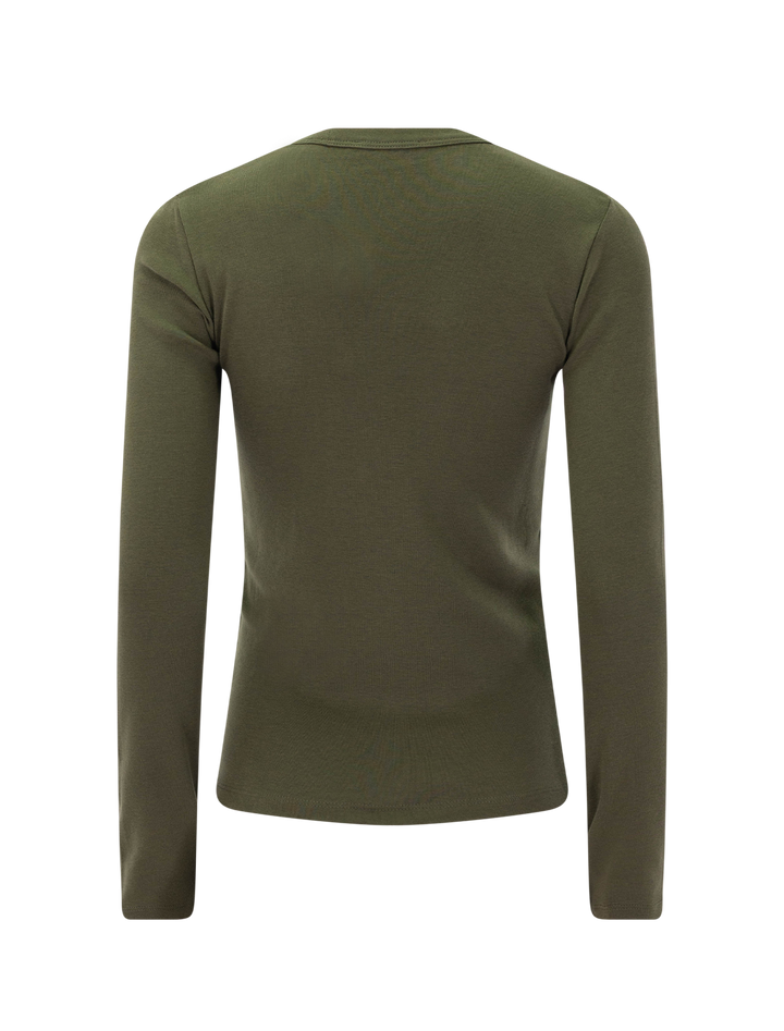 essential long sleeve crew in herb