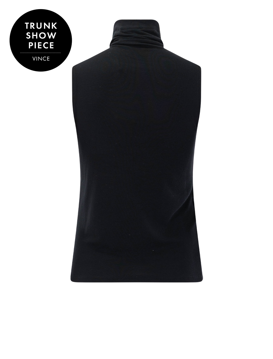 sleeveless turtleneck in black