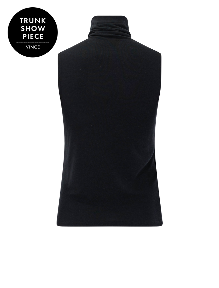 sleeveless turtleneck in black