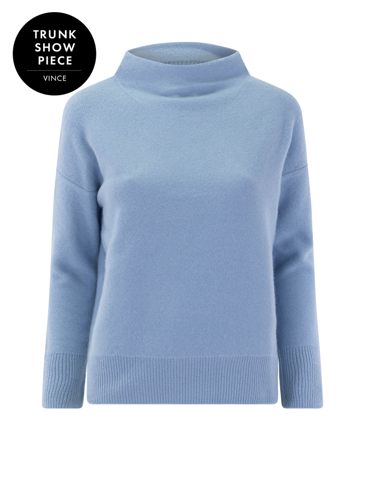 boiled funnel neck pullover in amalfi