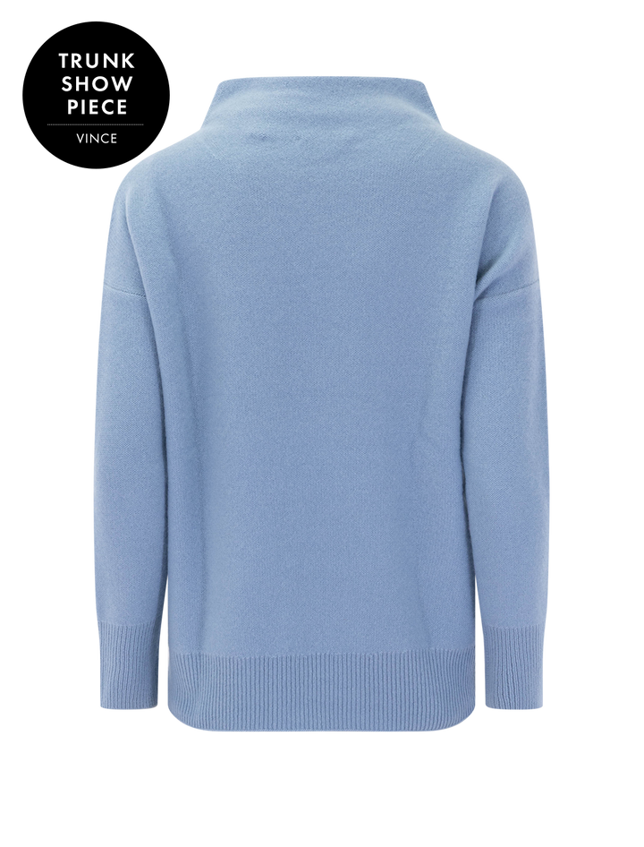 boiled funnel neck pullover in amalfi