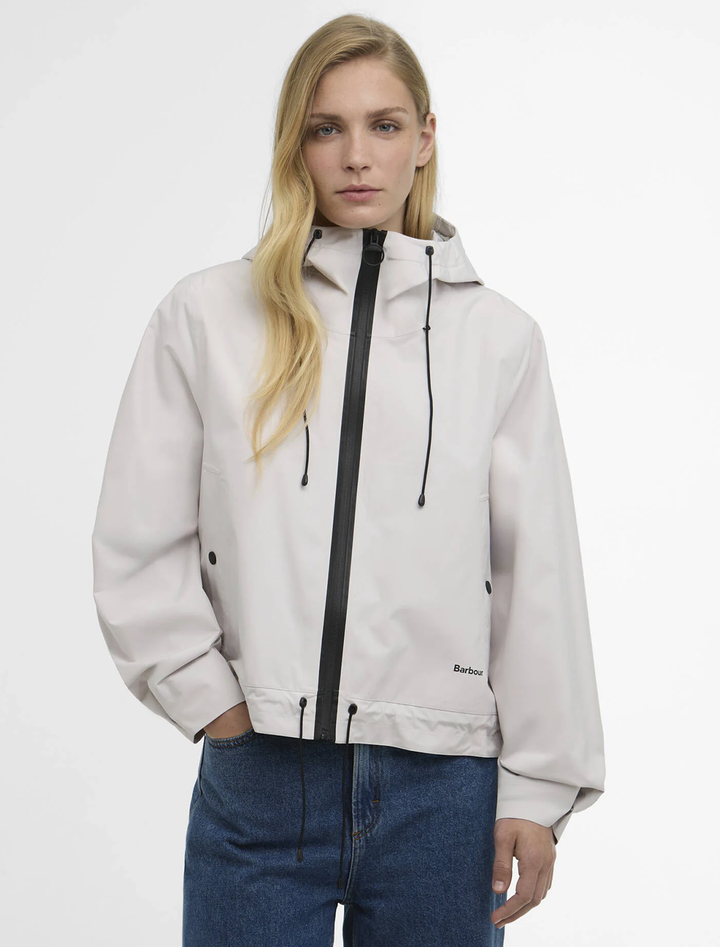 thorpe waterproof jacket in lilac ash and fondant