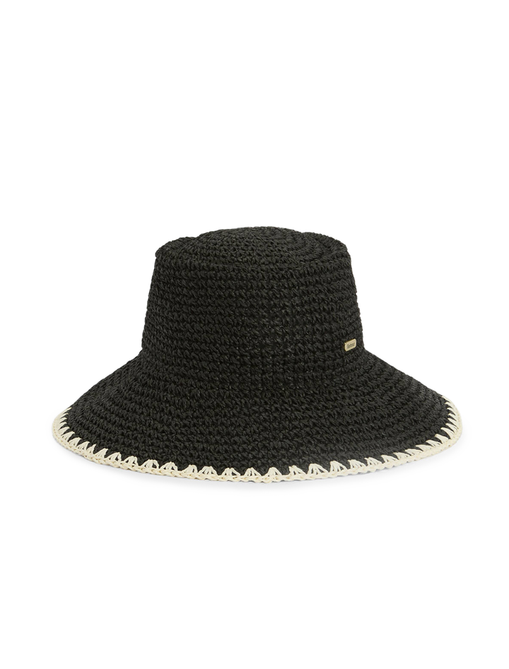 camille crochet hat in black