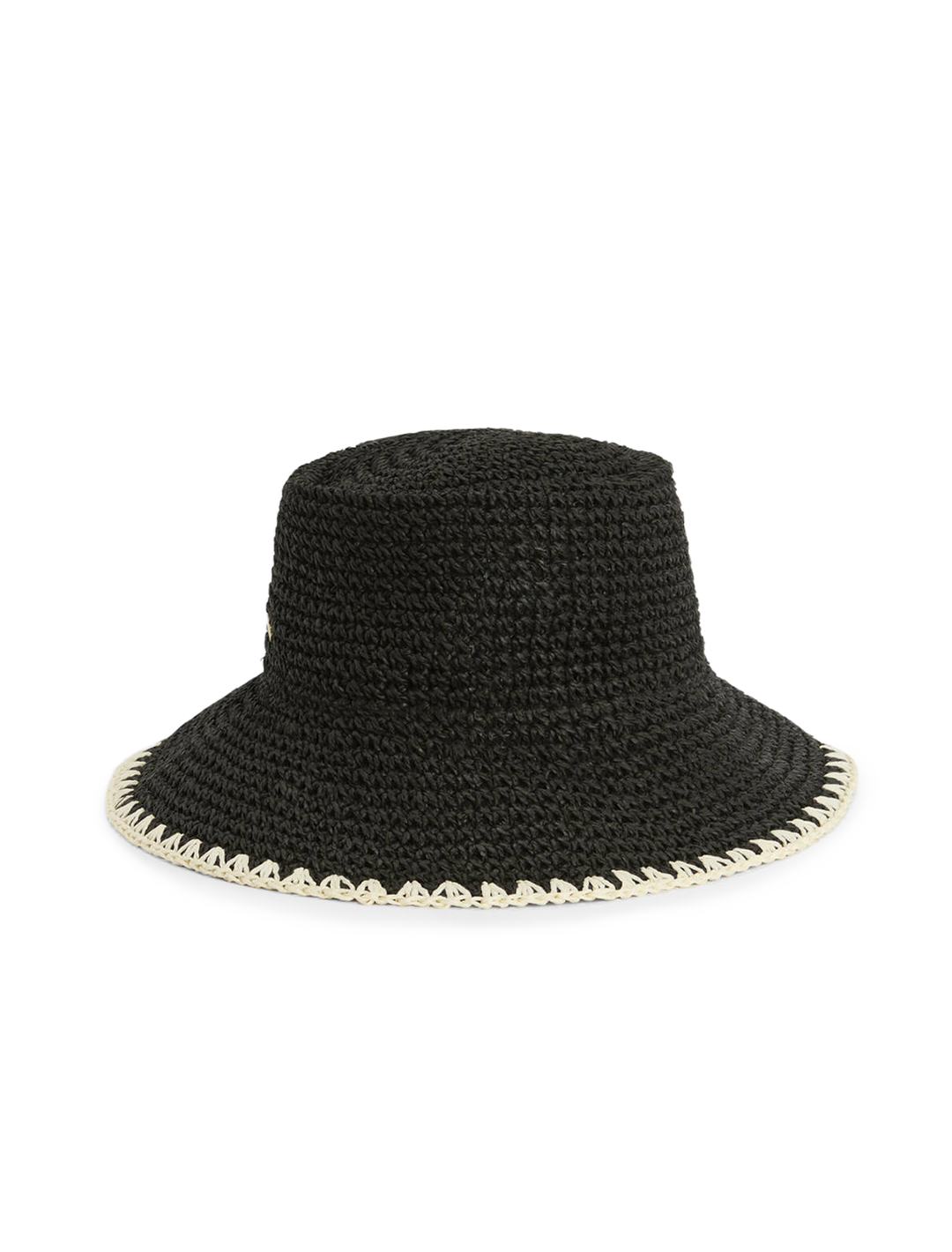 camille crochet hat in black