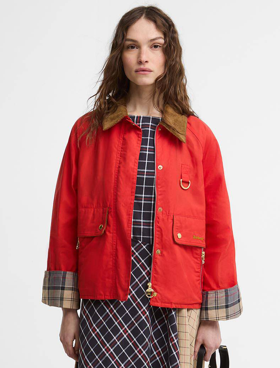mackworth casual jacket in vermillion