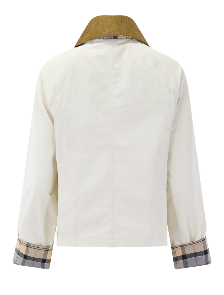 cropped beadnell casual jacket in light pearl
