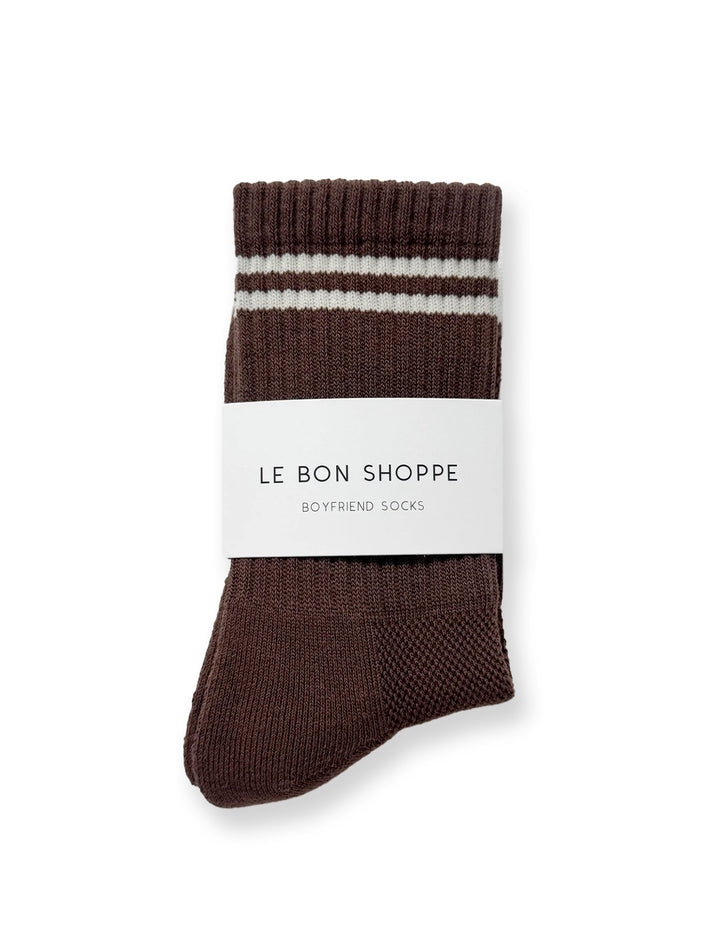 boyfriend socks in wood