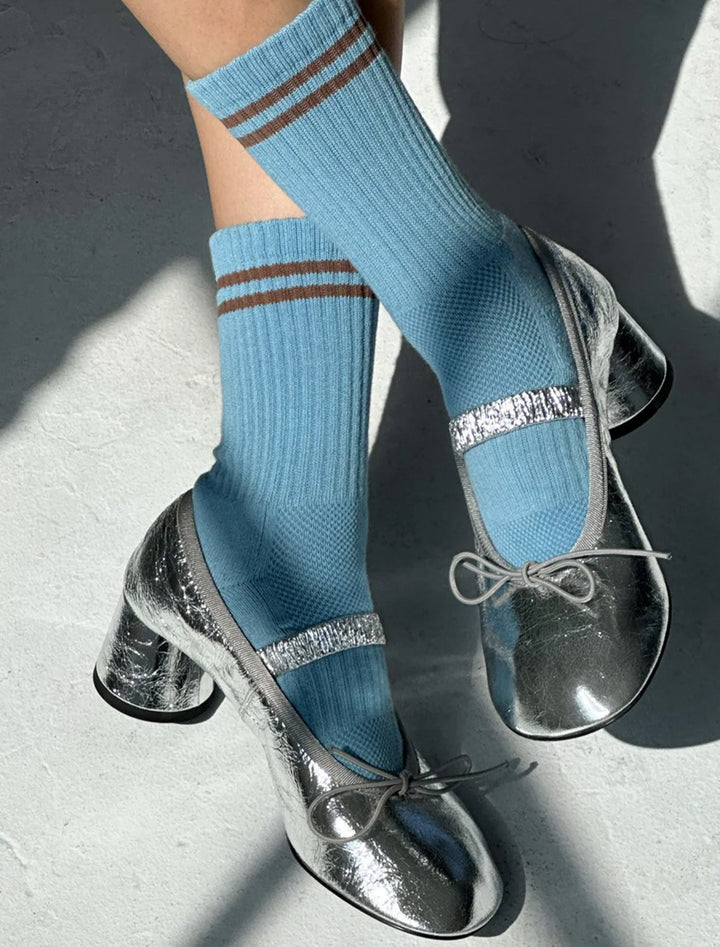 boyfriend socks in powder blue