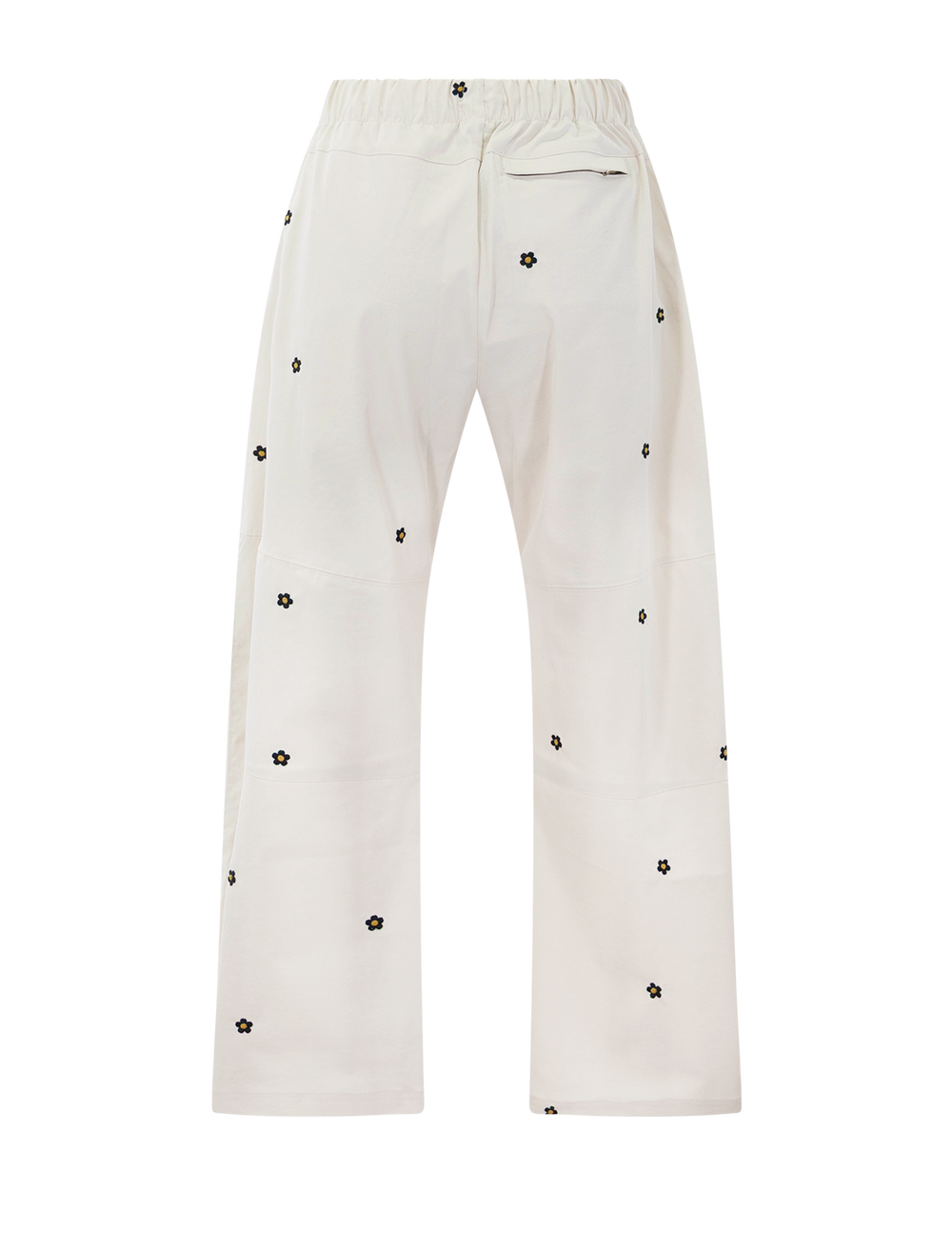 The Great Outdoors the embroidered outpost pant in cream - back view.