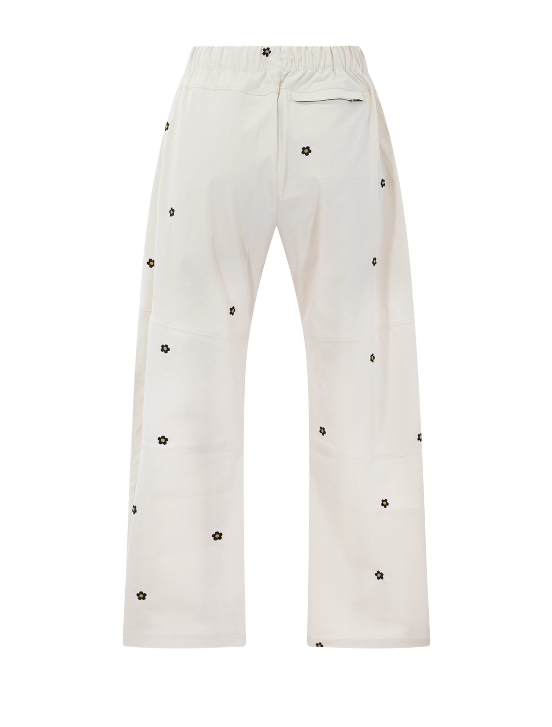 The Great Outdoors the embroidered outpost pant in cream - back view.
