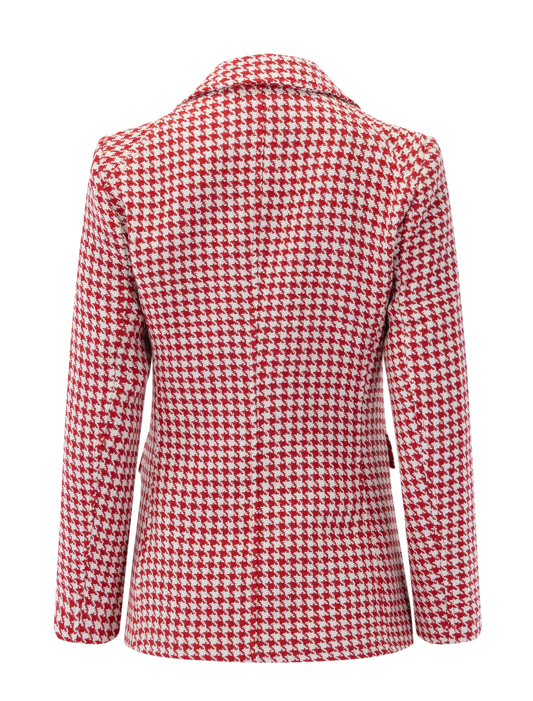 laurent blazer in cherry houndstooth