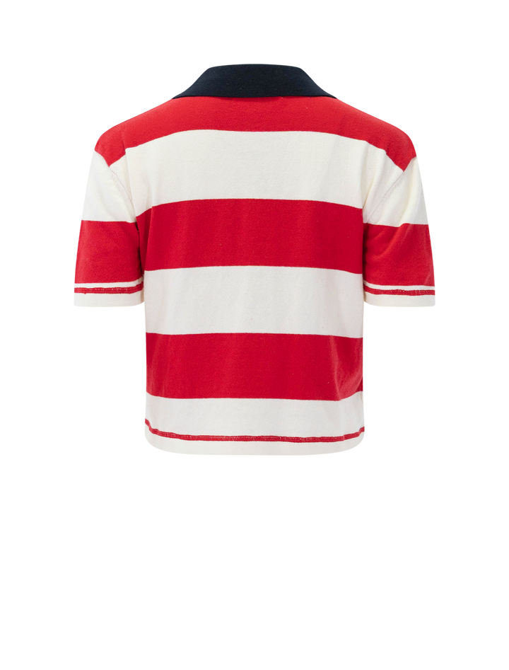 angelo rugby polo in preppy crimson