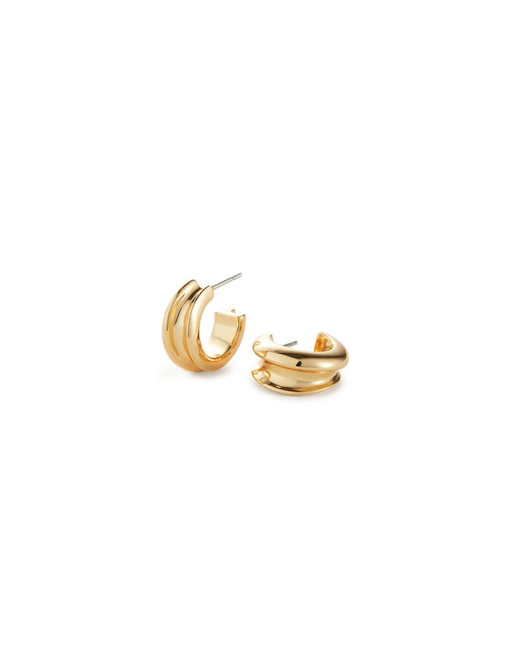 mini lennon hoops in gold