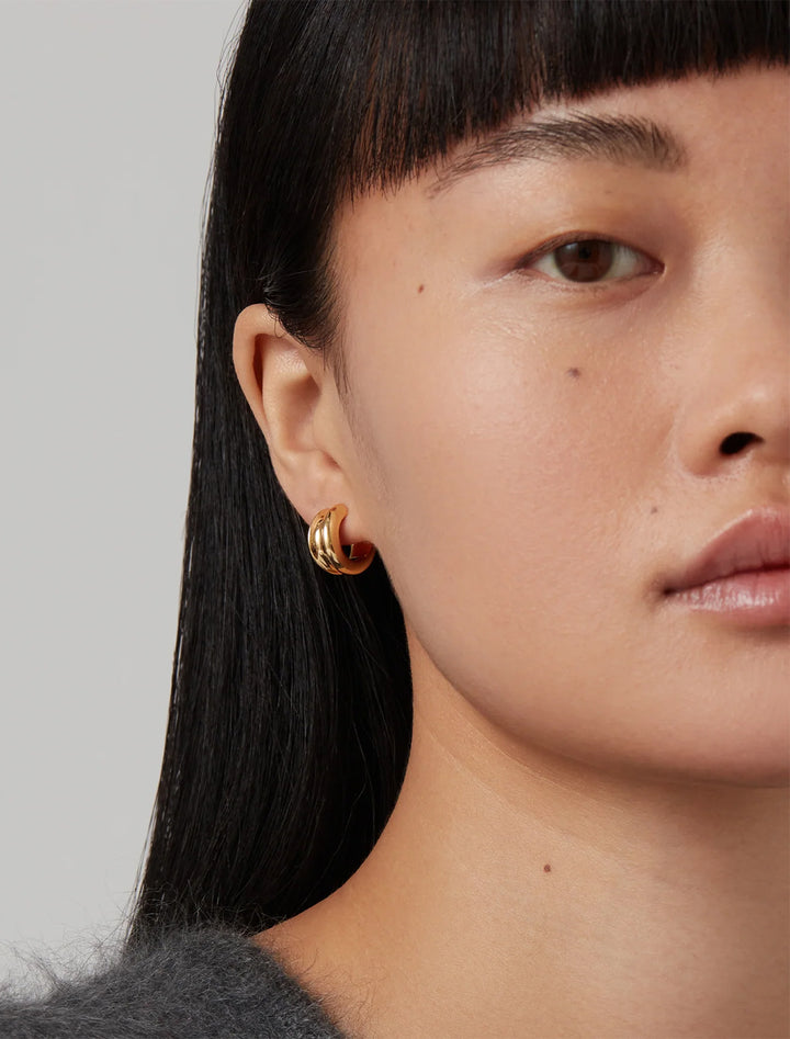 mini lennon hoops in gold