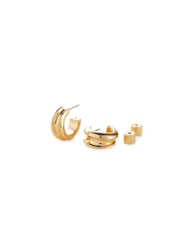 mini lennon hoops in gold