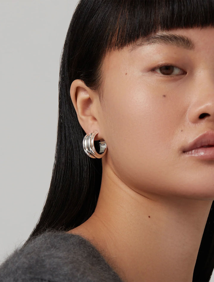 lennon hoops in silver