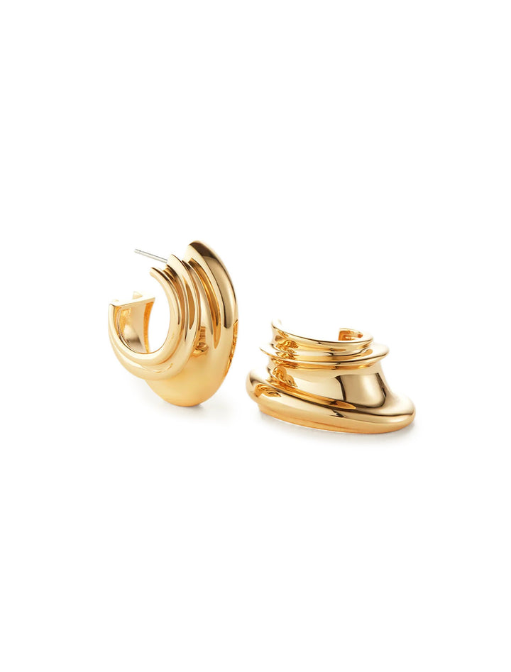 leona hoops in gold