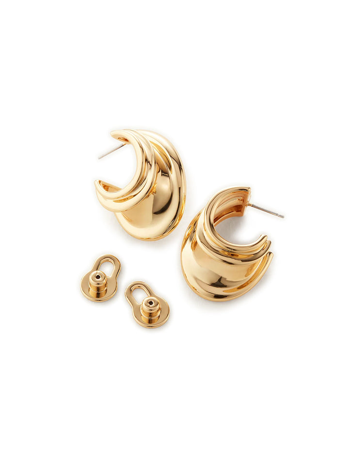 leona hoops in gold