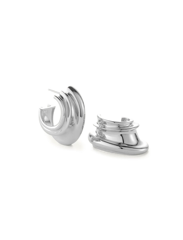 leona hoops in silver
