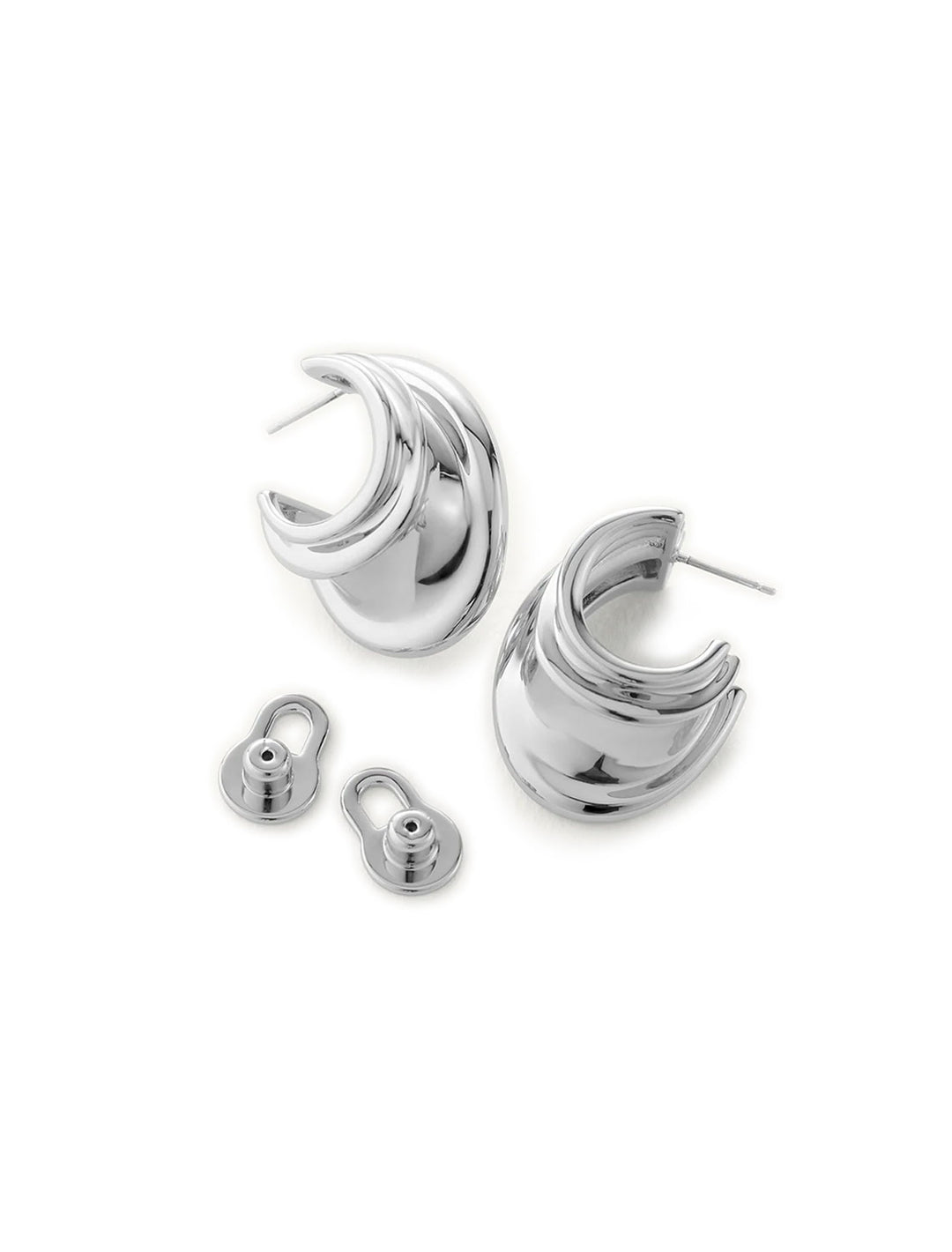leona hoops in silver