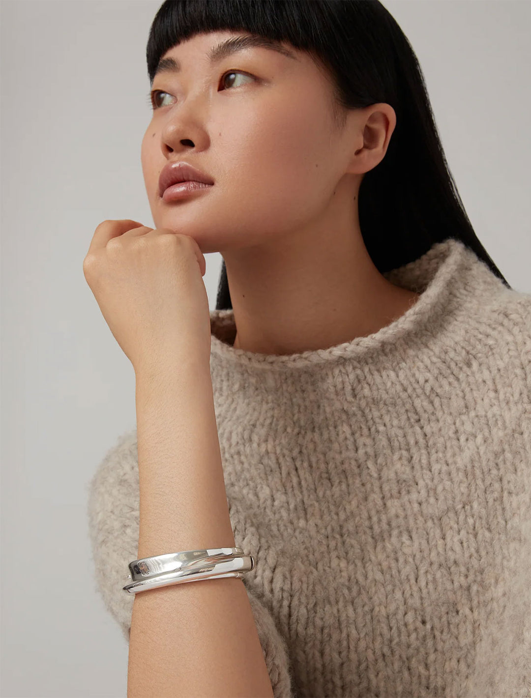 lennon bangle in silver