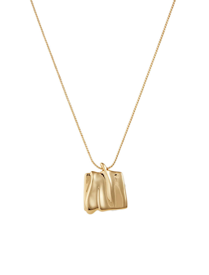 large sundra pendant necklace in gold