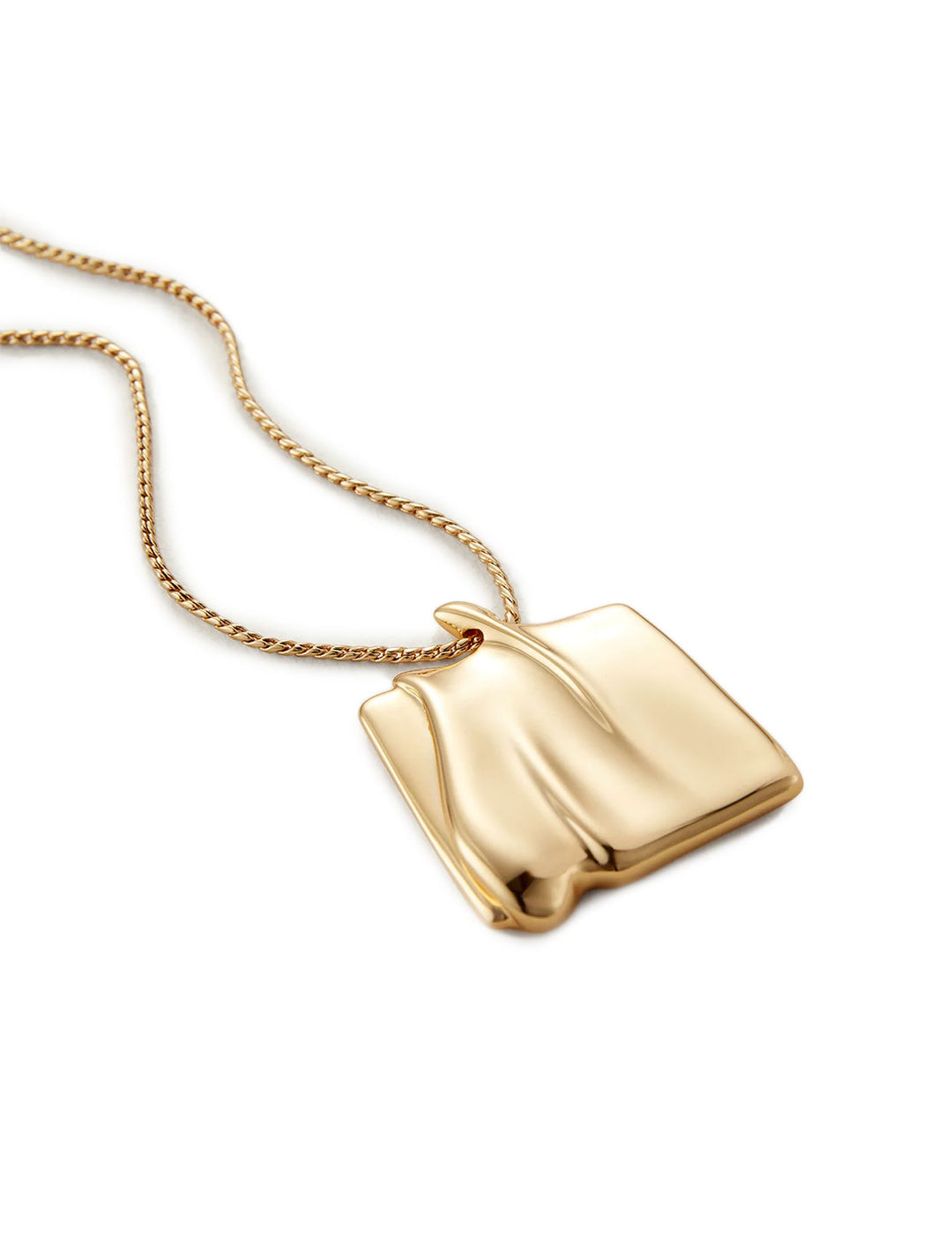 large sundra pendant necklace in gold