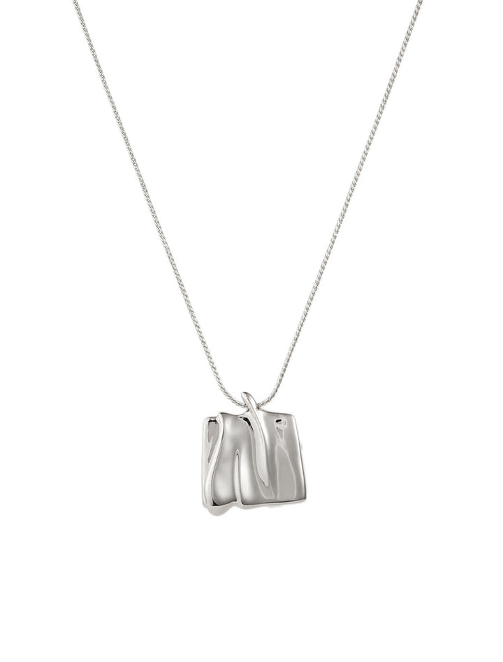 large sundra pendant necklace in silver