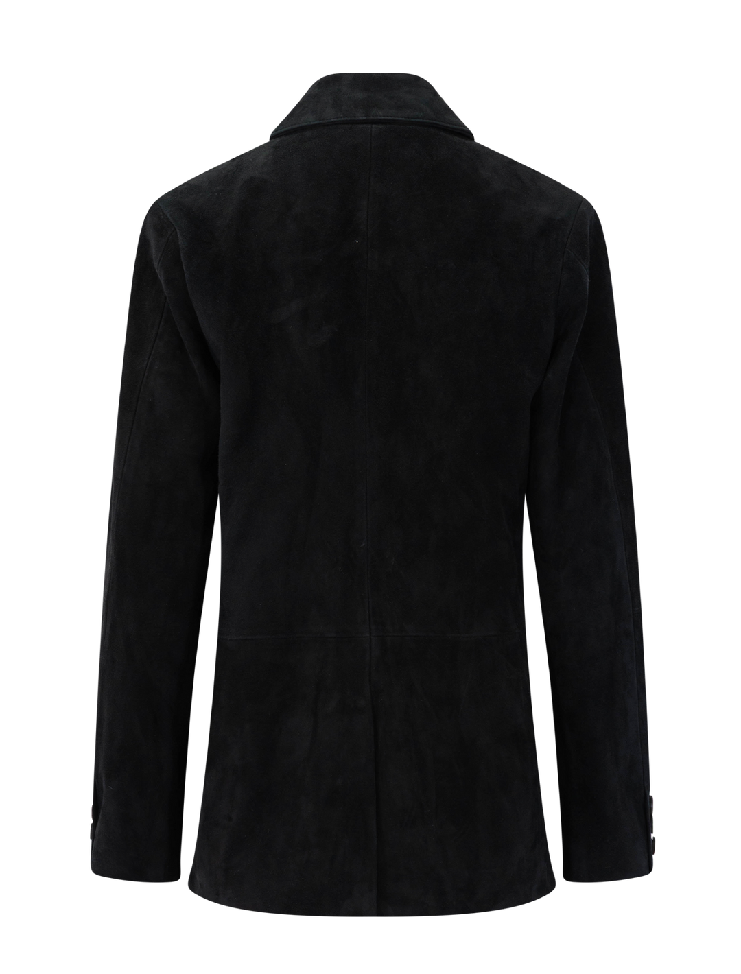 suede blazer in black