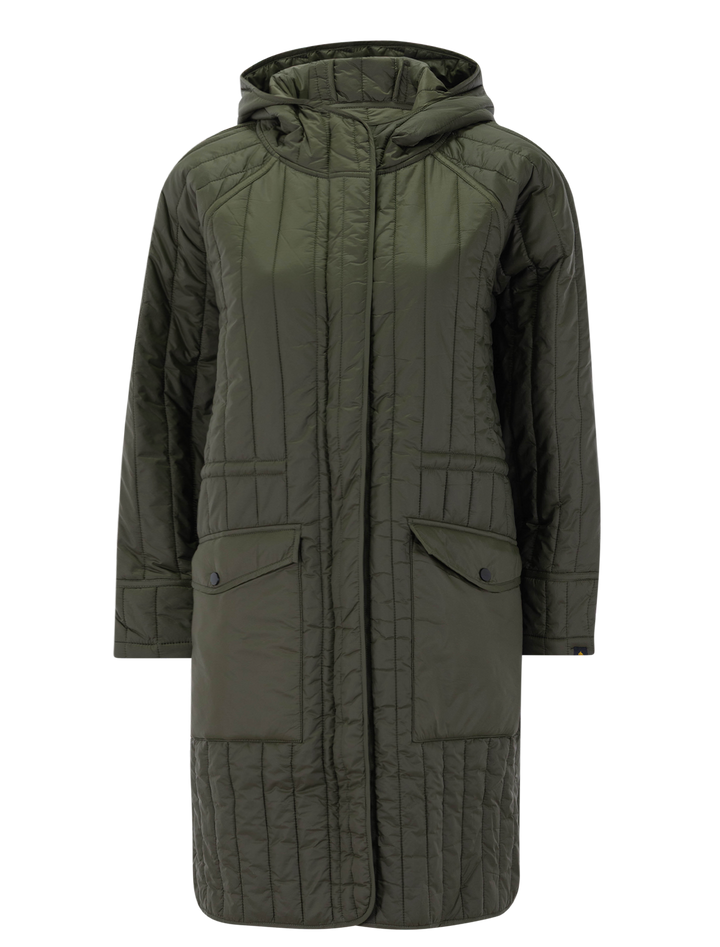mandy quilted jacket in dark green