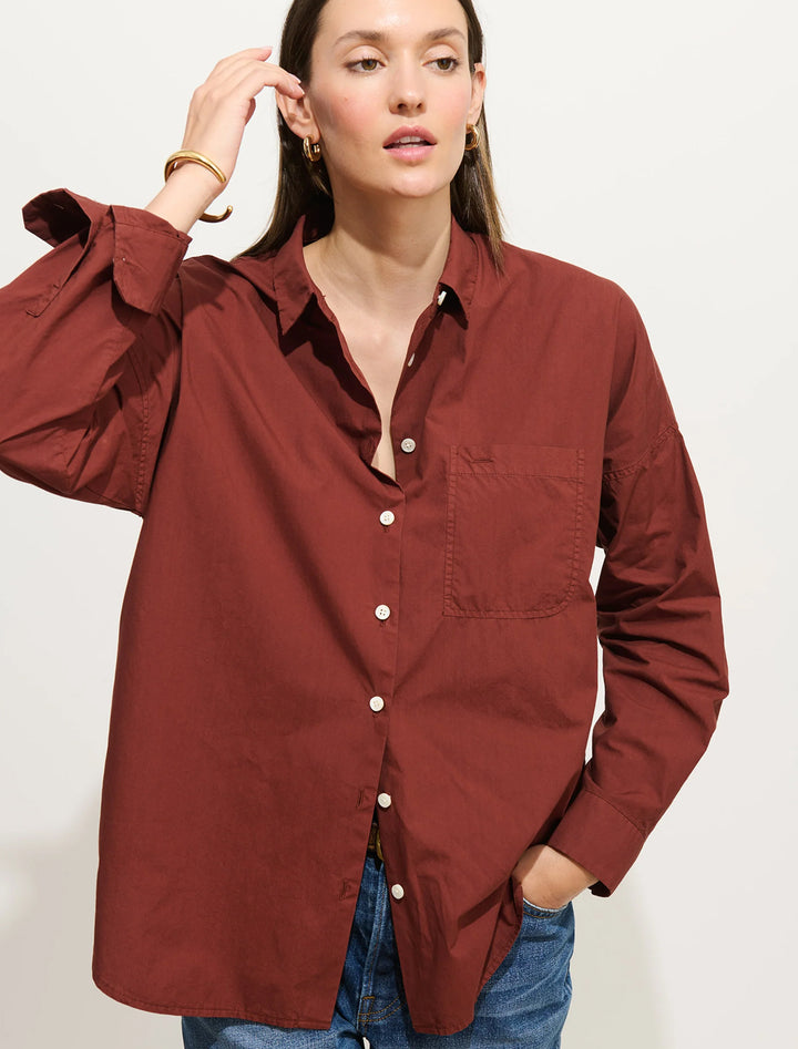 jo shirt in dark clay