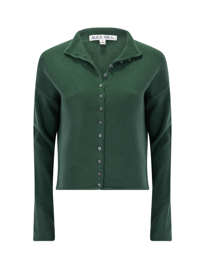 taylor cashmere blend cardigan in forest