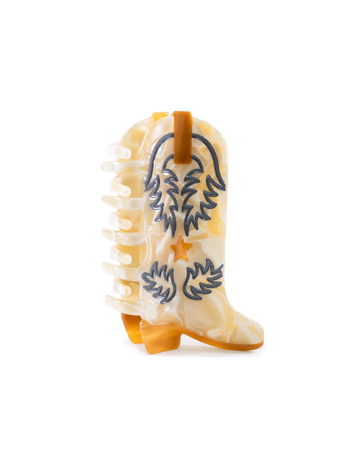 cowboy boots hair claw in cheesecake