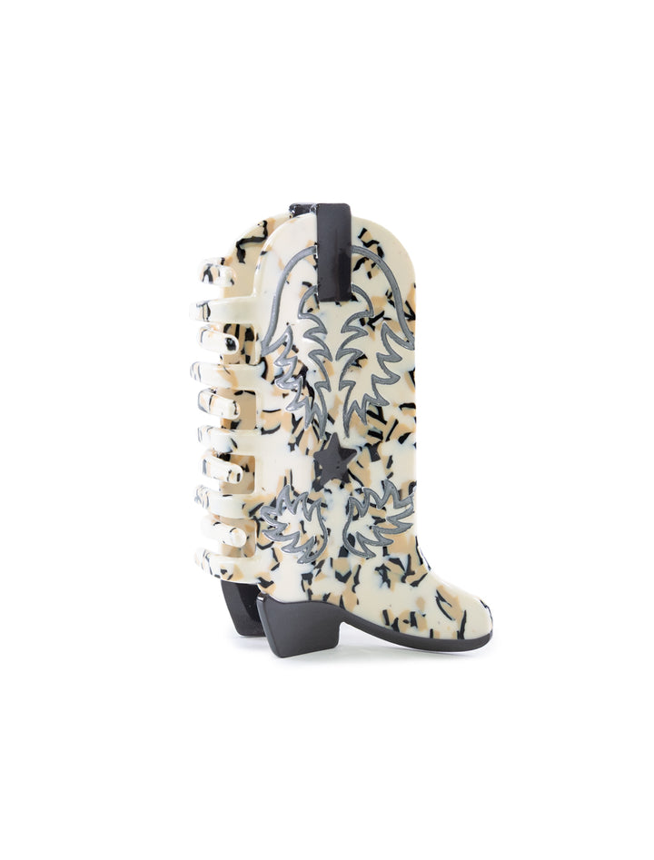 cowboy boots hair claw in cookie n cream